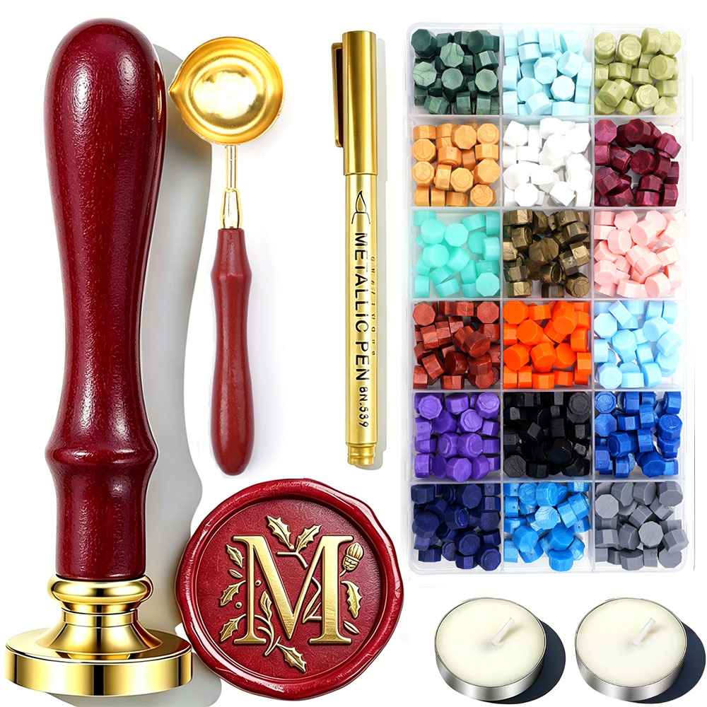 Kit de sceau de cire lettre M  - Wax Seal Letter Kit avis et prix