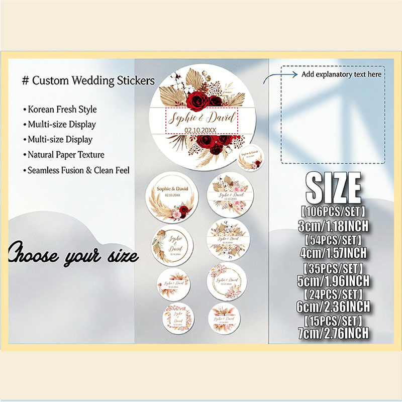 Autocollants de mariage person - Personalized Name Box avis et prix